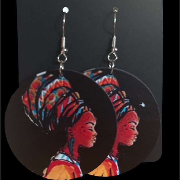 Three pairs wooden earrings - Picture 2 of 6